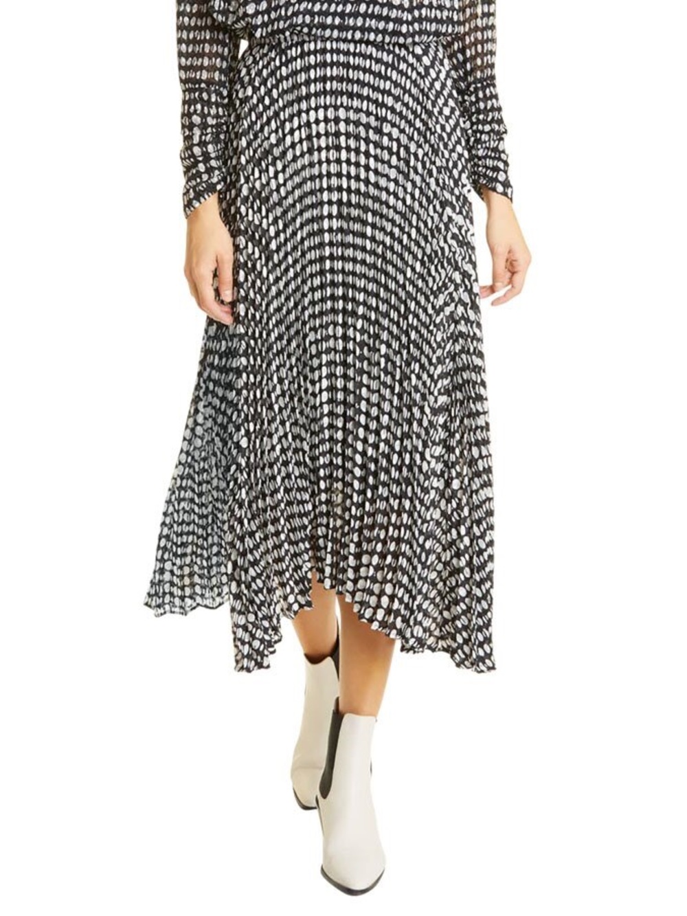 BA&SH Bessie Midi Skirt in Noir Black Size 0